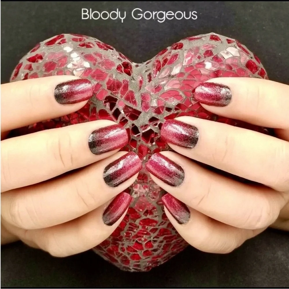 *Retired* Color Street: Bloody Gorgeous | Halloween Goth Red Black Glitter - Picture 2 of 16